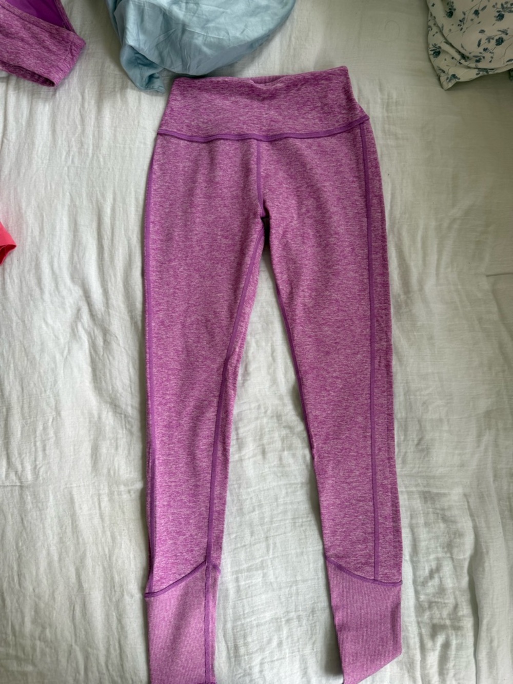 ALO Yoga Kids Heathered Purple High-Rise Leggings